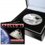 Ascension Island APOLLO-13 NASA Official Coin 50th ANNIVERSARY FIRST WALK ON THE MOON 1 Crown Silver coin 2020 Ultra High Relief Concave shaped Proof 2 oz